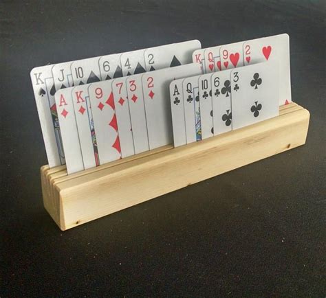 Playing Card Holders Set Of 4 Etsy In 2020 Playing Card Holder