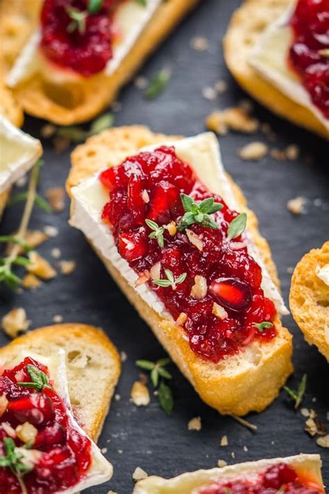 Cranberry Brie Crostini The Kitchen Girl Recipe Easy Cheese