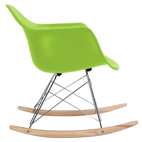 The most common green rocking chair material is polyester. Classic Rocking Chair Rocker Shell Arm Chair Mid Century ...