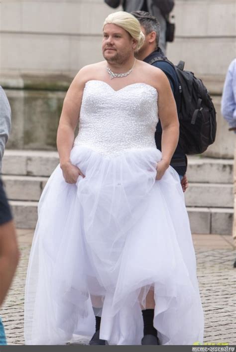 meme wedding dresses the bride james corden in a wedding dress all templates meme