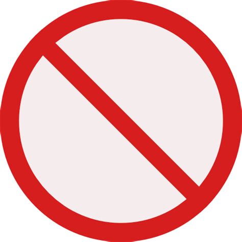 Forbidden Prohibition Not Allowed Signaling Icon