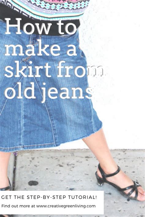 How To Make A Diy Jean Skirt Out Of Denim Pants How To Make Skirt
