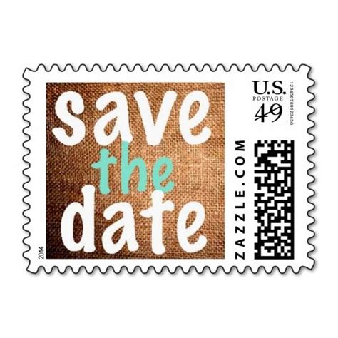 Vintage Burlap Handwritten Save The Date Stamps Save The Date Stamp