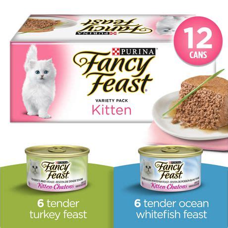 Manufactured cat foods include wet cat food and dry cat food. Fancy Feast Kitten Food, Wet Cat Food Variety Pack ...