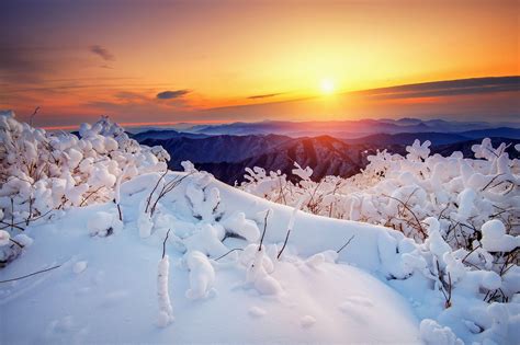 1920x1281 Fiery Snow Beautiful Sunset Sunrise Sky Winter
