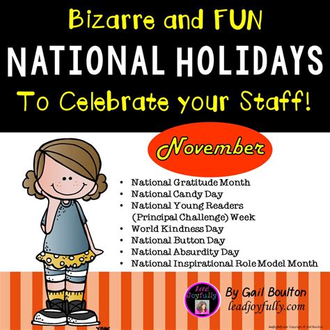 Bizarre And Fun National Holidays To Celebrate Your Staff November Bundle