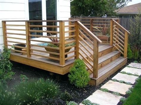 The railing object seems like the obvious choice but it was really designed for stairs and though you can create some great deck railings, the create a curtain wall style and name it something like 6x6 deck posts and railing. Image result for small backyard deck | Deck railing design, Patio railing, Horizontal deck railing