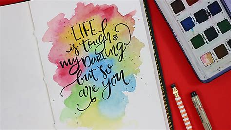 Modern Calligraphy Watercolors Paint With Me Watercolor