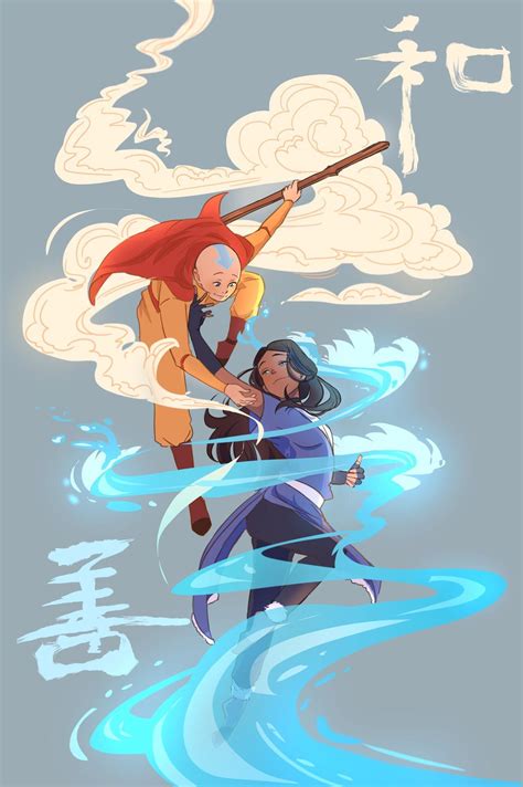 This Fanart Of Aang And Katara Is Beautiful Artist Henniemonclair On