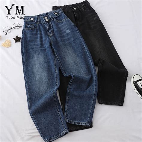 Yuoomuoo Good Quality Long Vintage Women Jeans Pants 2019 Autumn Winter