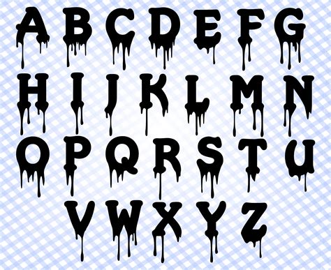 Drip Font Blood Font Blood Drip Font Halloween Font Dripping Etsy