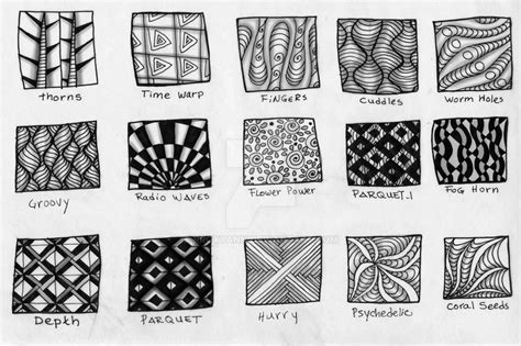 Zentangle Patterns Study By Rroxyann On Deviantart