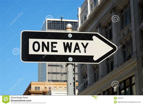 One Way Road Sign Stock Image Image Of Decide Road Right 4564371