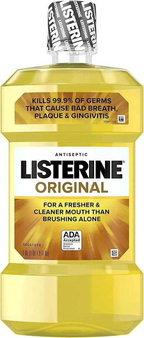 listerine original oral care antiseptic mouthwash with germ killing formula to fight bad breath