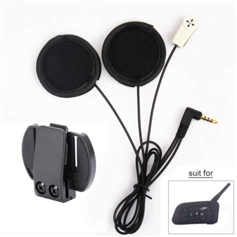 helmet headset mic speaker clips for v6 motorcycle bluetooth interphone intercom ebay
