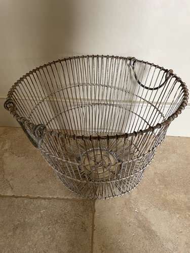 Vintage Wire Farm Basket