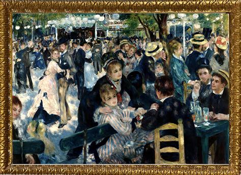 Bal Du Moulin De La Galette By Pierre Auguste Renoir Framed Etsy