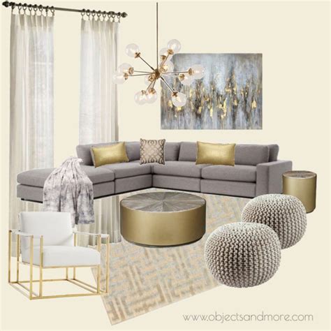 Room Styling Gold And Beige Living Room Decoración De Sala De Tv