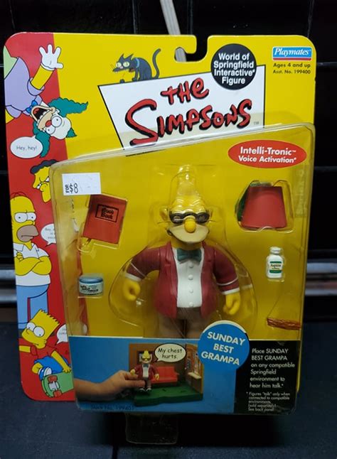 The Simpsons Sunday Best Grampa Figure Vintage Toy Mall
