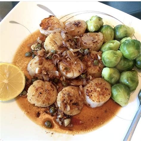 Pan Seared Scallops With Brussel Sprouts Pan Seared Scallops Brussel Sprouts Home Cooking
