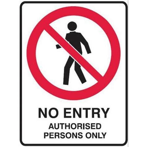 White Stainless Steel No Entry Sign Board Shape Rectangular Rs 10