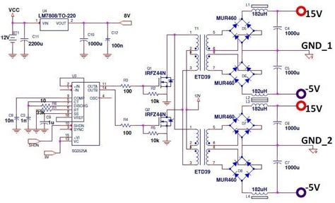 An Electronic Circuit Diagram With The Following Components And