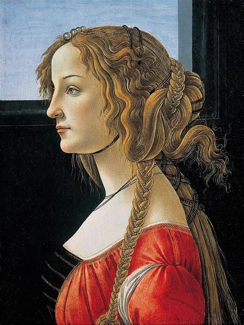 Portrait Of A Young Woman Painting By Sandro Botticelli