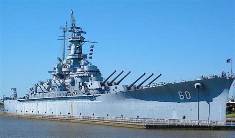 The Uss Alabama One Of Four South Dakota Class Battleships Made By