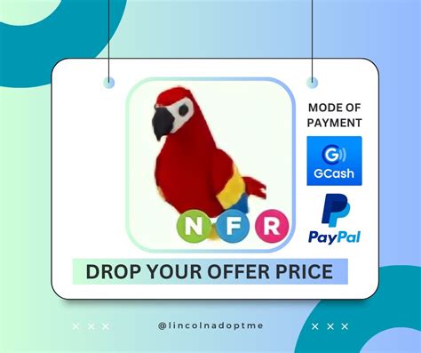 Neon Parrot Adopt Me Roblox Video Gaming Gaming Accessories In