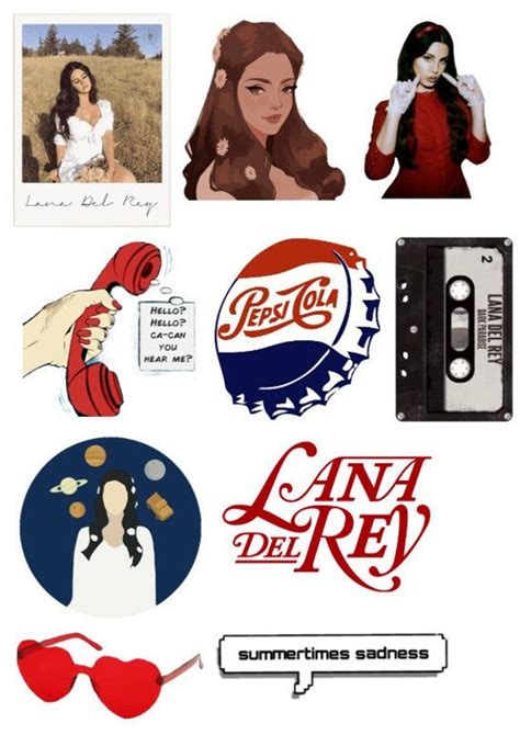 Lana Del Rey Sticker Pack Waterproof Etsy Lana Del Rey Lana Del