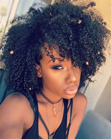 Classy Curly Natural Hairstyles For Black Hair With Ig