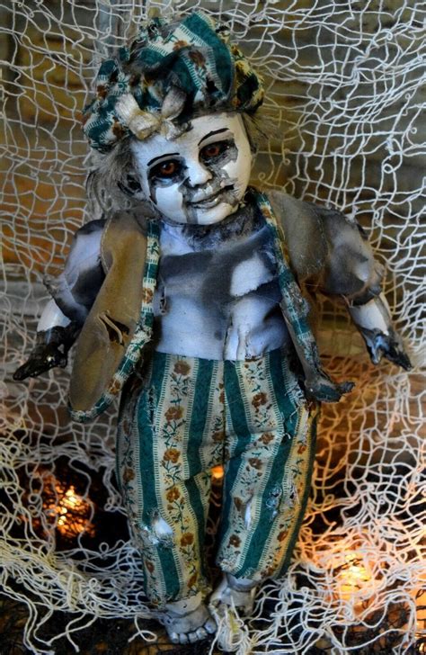 Absinthe Creepy Horror Halloween Prop Doll Handpainted Zombie