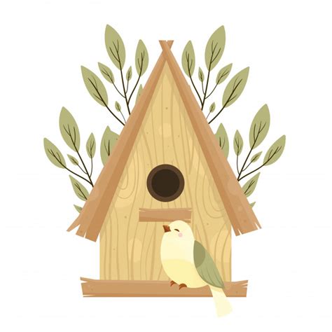 Birdhouses Coloridos Ilustrações De Pássaros E Ninhos Bonitos Mão
