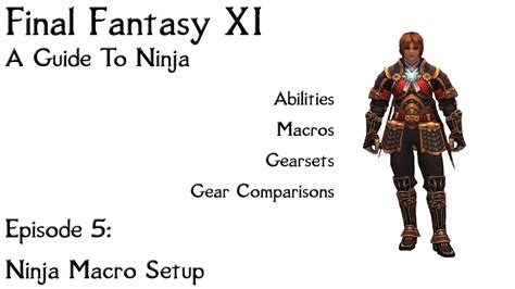 We did not find results for: FFXI A Guide To Ninja: Episode 5 Macro's, Gearswap, LUA's ...