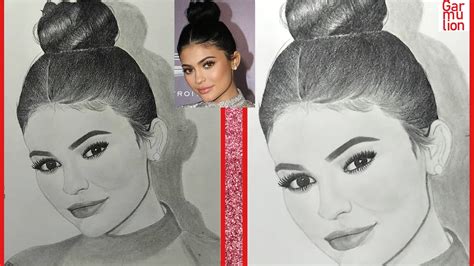 Drawing Realistic Portrait Of Kylie Jenner Step By Step Beginners