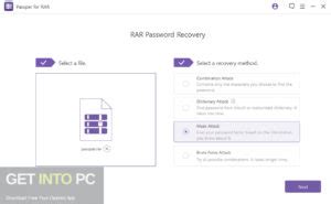 Once the program is downloaded on the windows system, it opens up to a simple interface. Passper for RAR Free Download