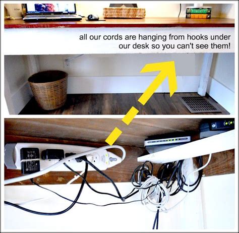 Hide Cords On Desk Hide Computer Cords When Your Desk Is In The