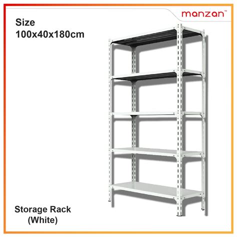 Manzan Storage Rack 5 Metal Layer Size 100cm40cm180cm For Warehouse