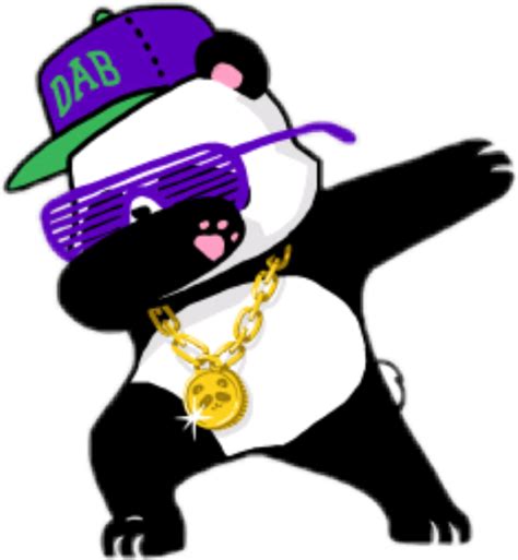 Download Panda Dab Cute Blackandwhite Cool Panda Dabbing Clipartkey