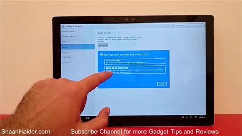 How To Hard Reset Or Factory Reset The Microsoft Surface Pro 4 Youtube