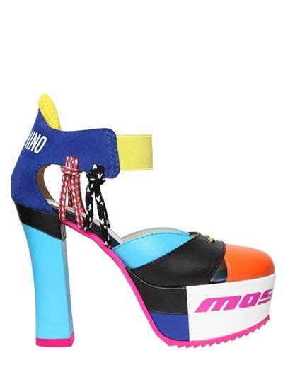 Moschino Leather And Suede Pumps