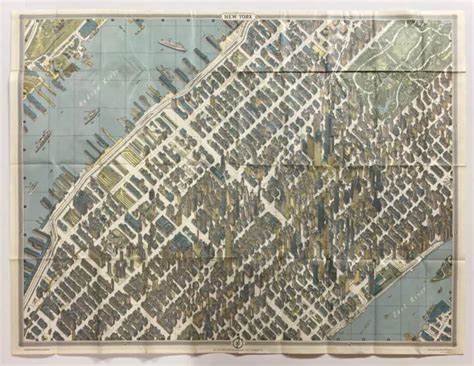 1963 New York City Pictorial Map Hermann Bollmann Pictorial Maps Inc