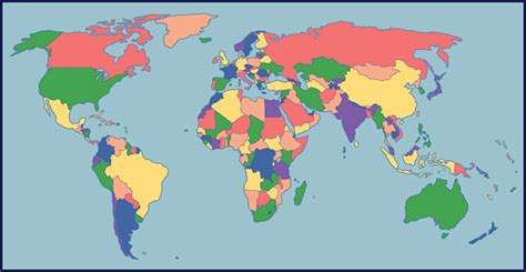 Color Blank World Map Stock Illustration Download Image