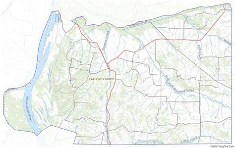 Topographic Map Of Carlisle County Kentucky Kentucky