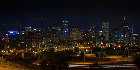 Denver Skyline At Night Photography Around Colorado Scott Smith