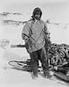 Print of Edgar Evans, with a laden sledge | Expedition, Antarctic, Sledge