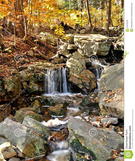 Rushing Creek Autumn Stock Image Image Of Creek Fall 21676249