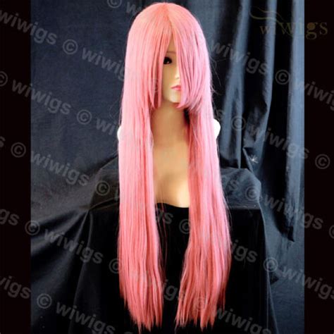 wiwigs long layered milk pink straight cosplay skin top ladies wig ebay