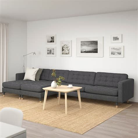 Morabo 5 Seat Sofa With Chaises Gunnared Dark Gray Ikea