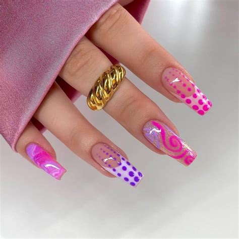 Purple Nail Designs Barbie Pale Pink Nails Modern Nail Art Nail Piercing April Nails Foil